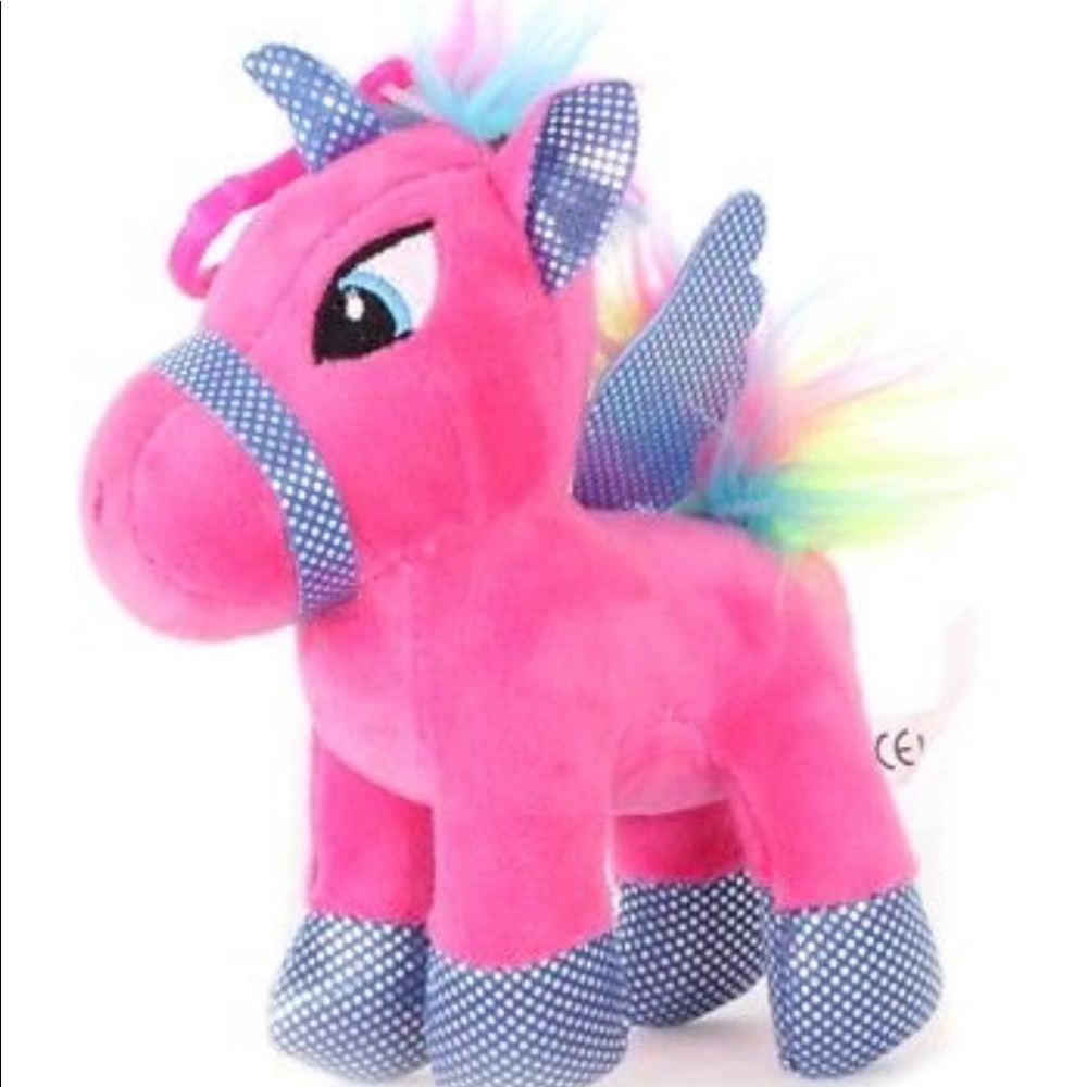 Unicorn Backpack Clip Keychain Pink New With Tags